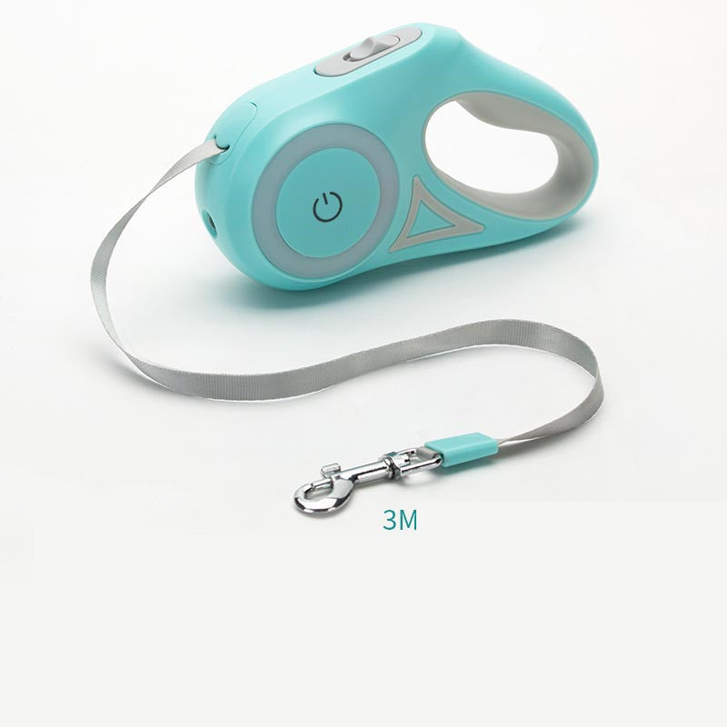 Retractable Dog Leash with LED Light & Collar – Automatic Pet Traction Rope for Small & Medium Dogs, Cats